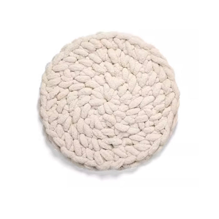 5color knit round cushion