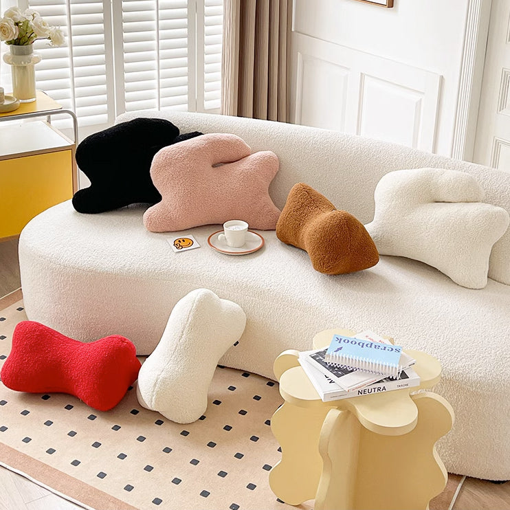 5color boa rabbit cushion