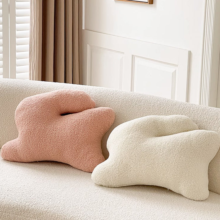 5color boa rabbit cushion