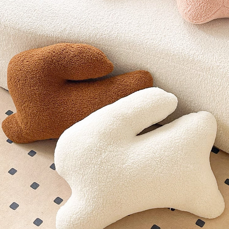 5color boa rabbit cushion