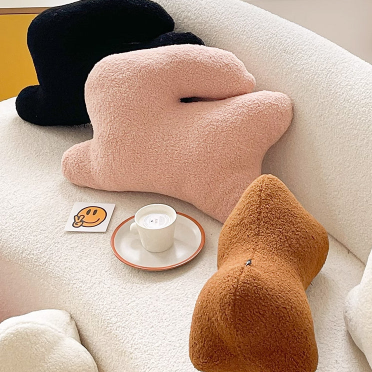 5color boa rabbit cushion
