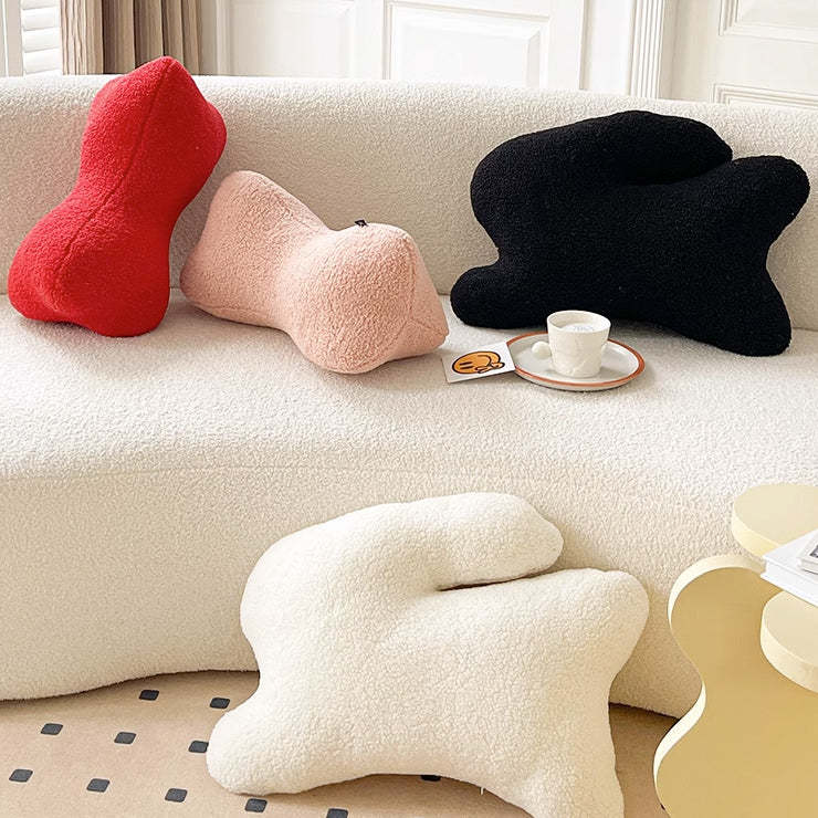 5color boa rabbit cushion
