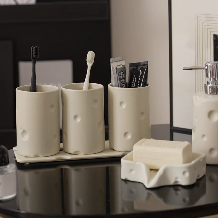5color cheese soap dish & mug