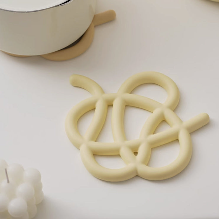 6color knot trivet mat