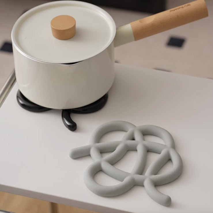 6color knot trivet mat