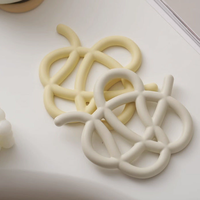 6color knot trivet mat