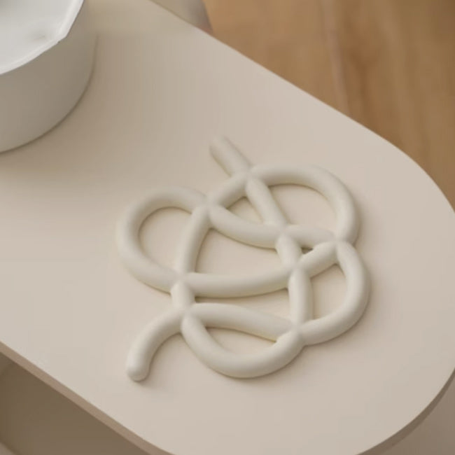 6color knot trivet mat