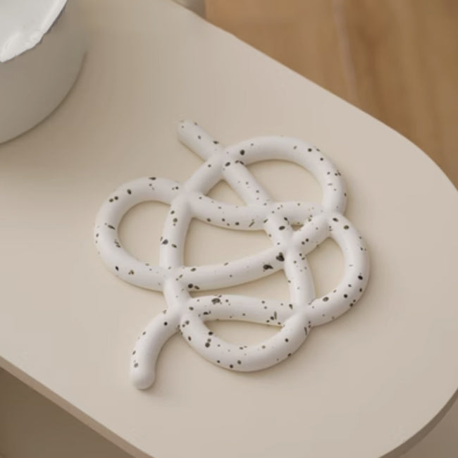 6color knot trivet mat