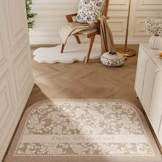 8design enjoy art flower door mat