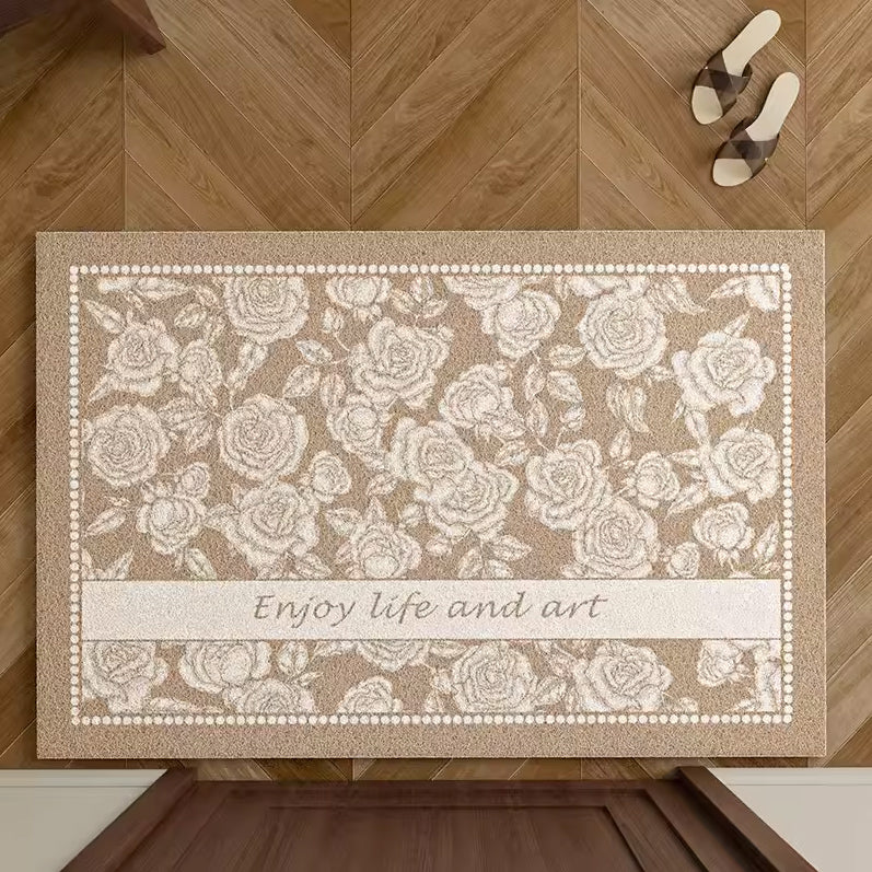 8design enjoy art flower door mat