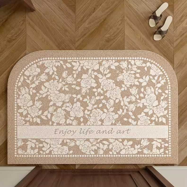 8design enjoy art flower door mat