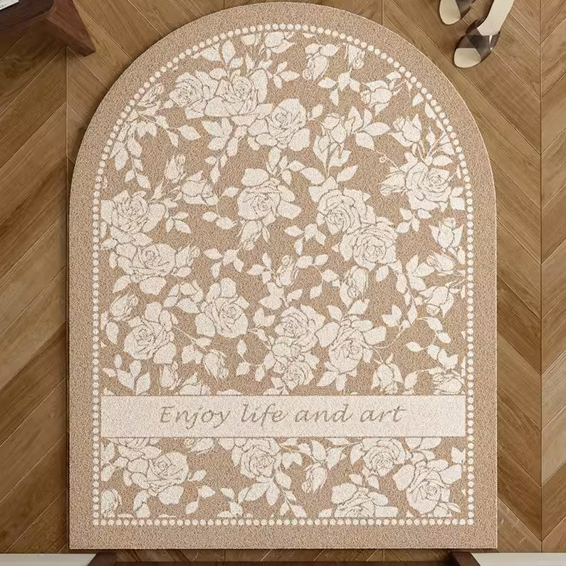 8design enjoy art flower door mat