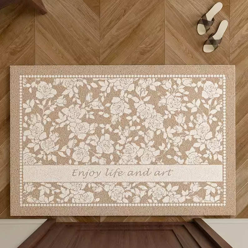 8design enjoy art flower door mat