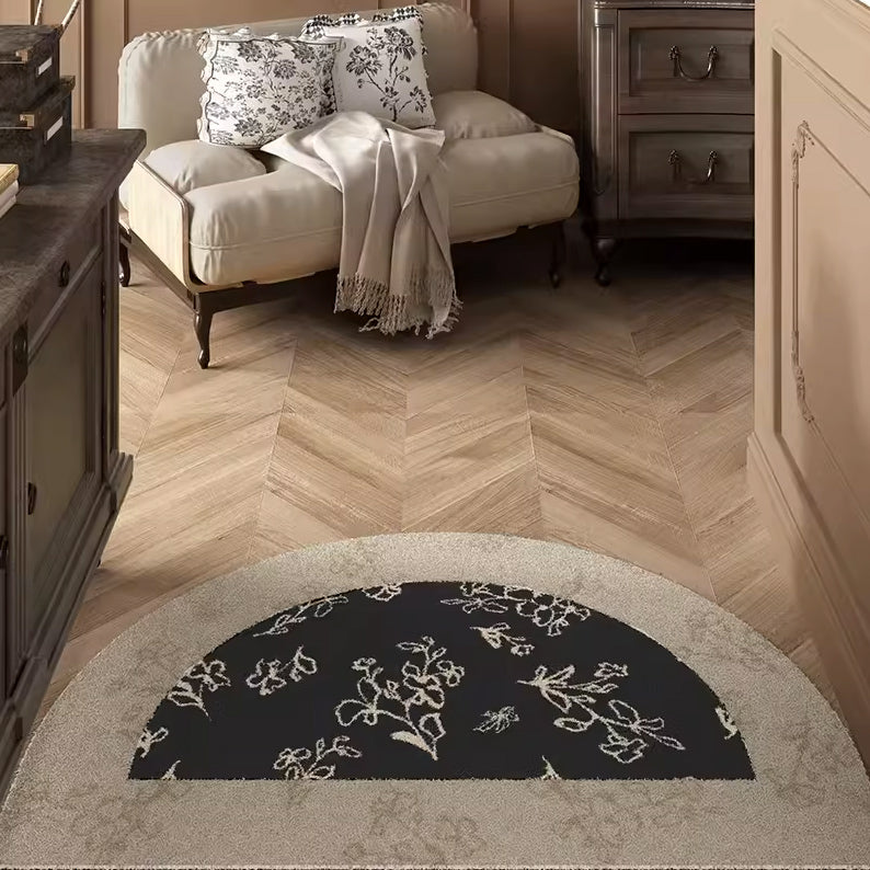 4design two tone flower door mat