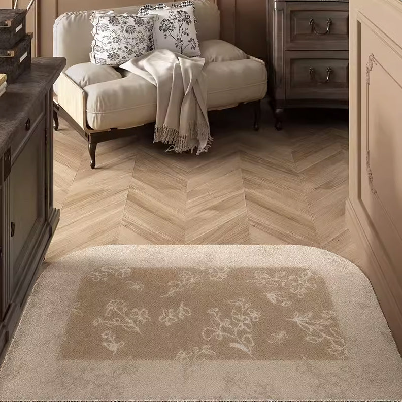 4design two tone flower door mat