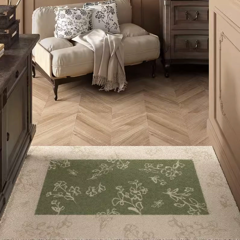 4design two tone flower door mat