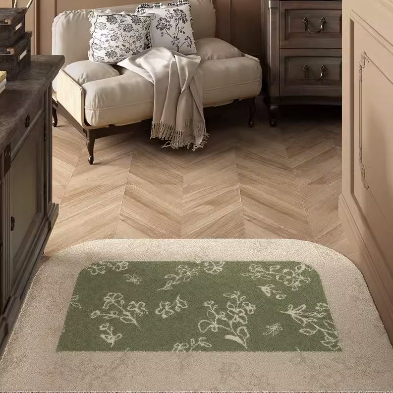 4design two tone flower door mat