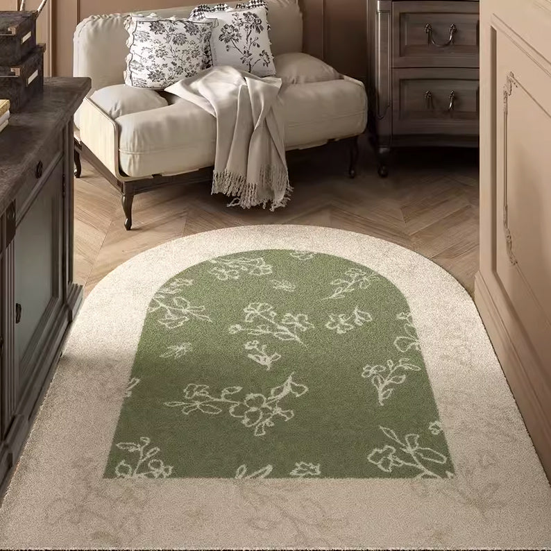 4design two tone flower door mat