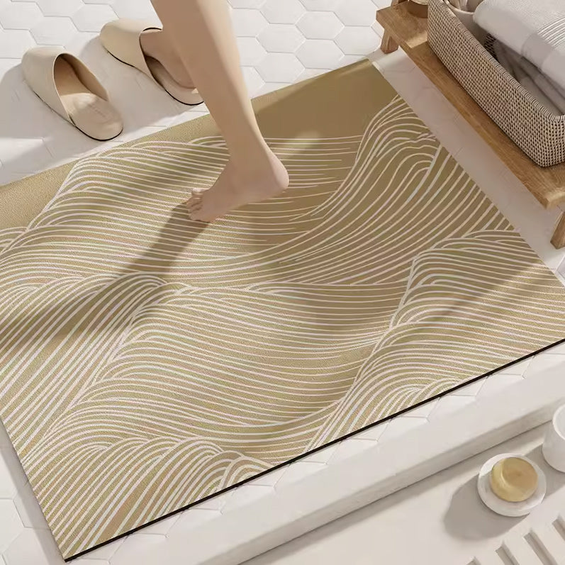 2design modern wave bath mat