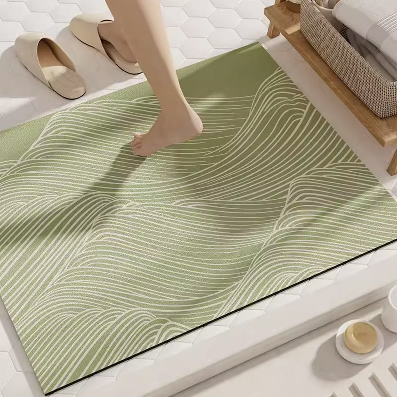2design modern wave bath mat