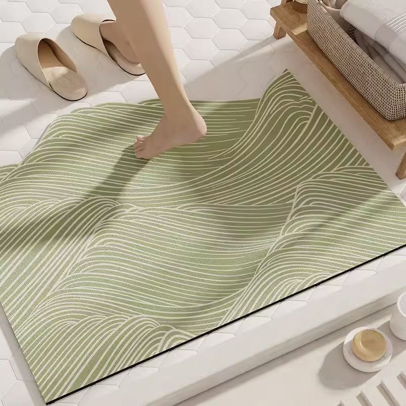 2design modern wave bath mat