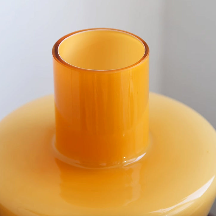 triangle orange vase