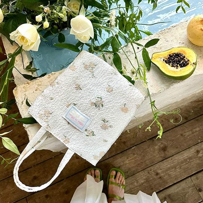4design jacquard flower mini bag
