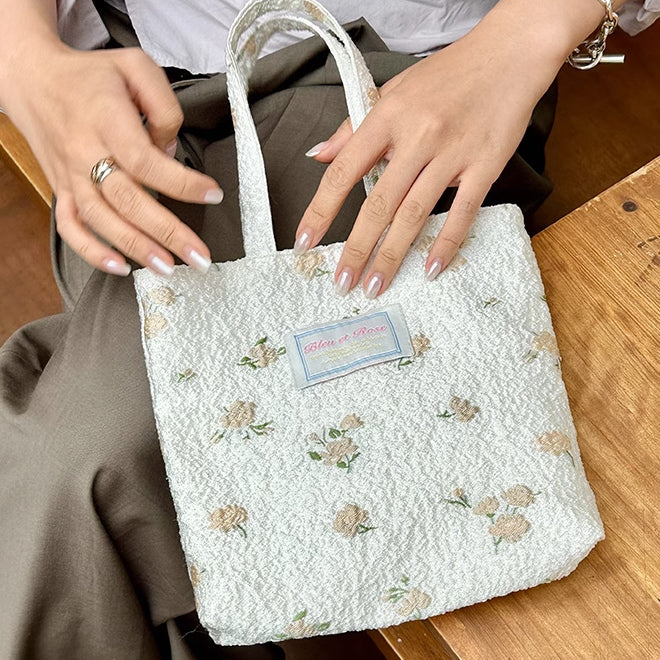 4design jacquard flower mini bag