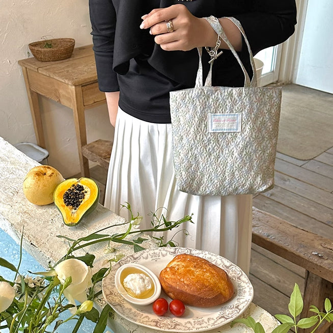 4design jacquard flower mini bag
