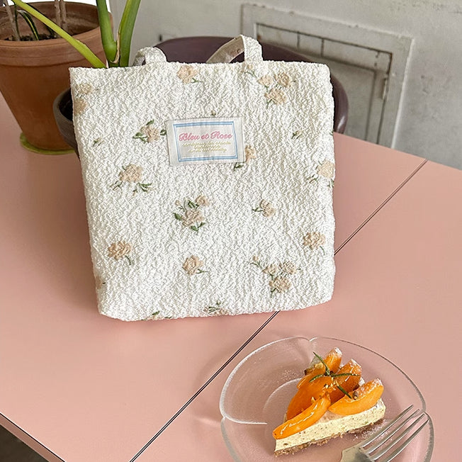 4design jacquard flower mini bag