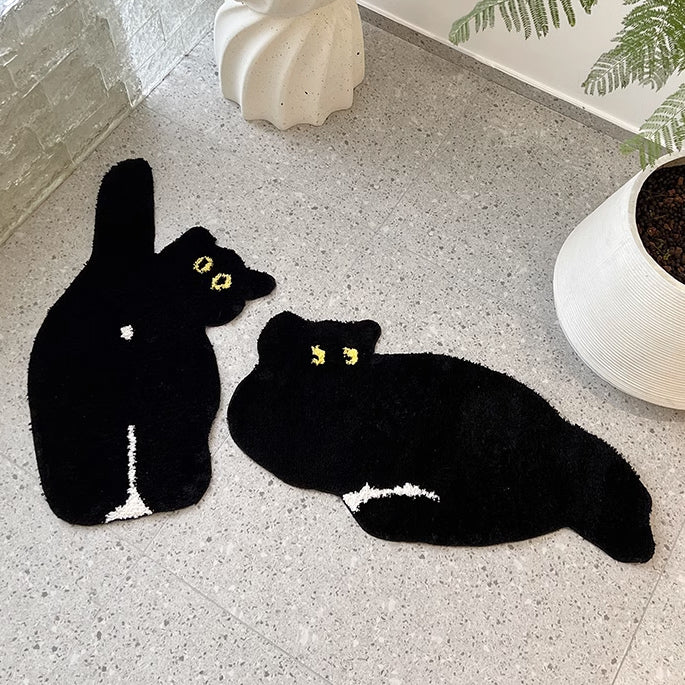 2design black cat mat