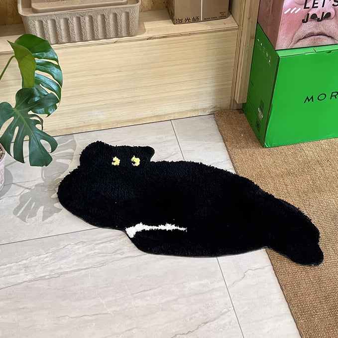 2design black cat mat