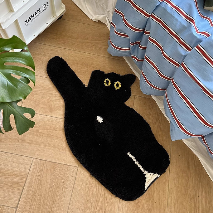 2design black cat mat