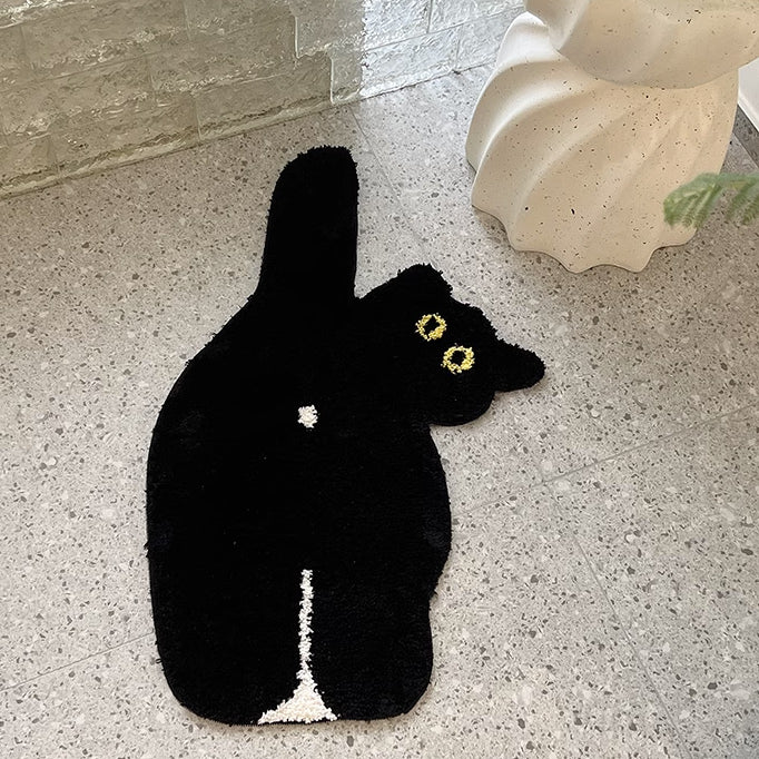2design black cat mat