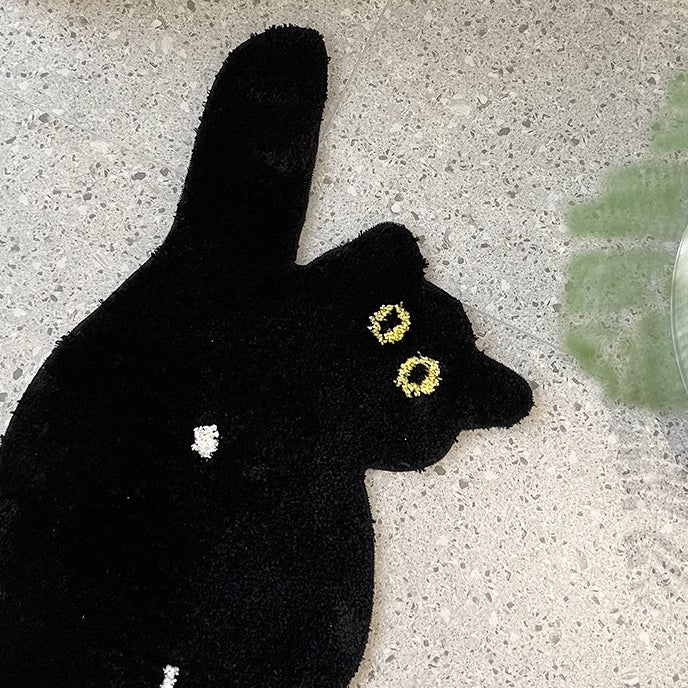 2design black cat mat