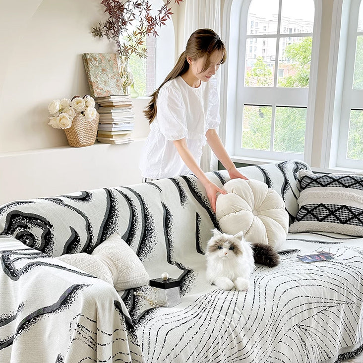2design black flower cool sofa cover