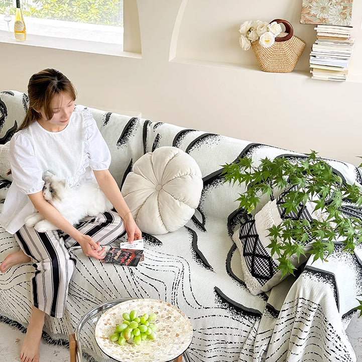 2design black flower cool sofa cover