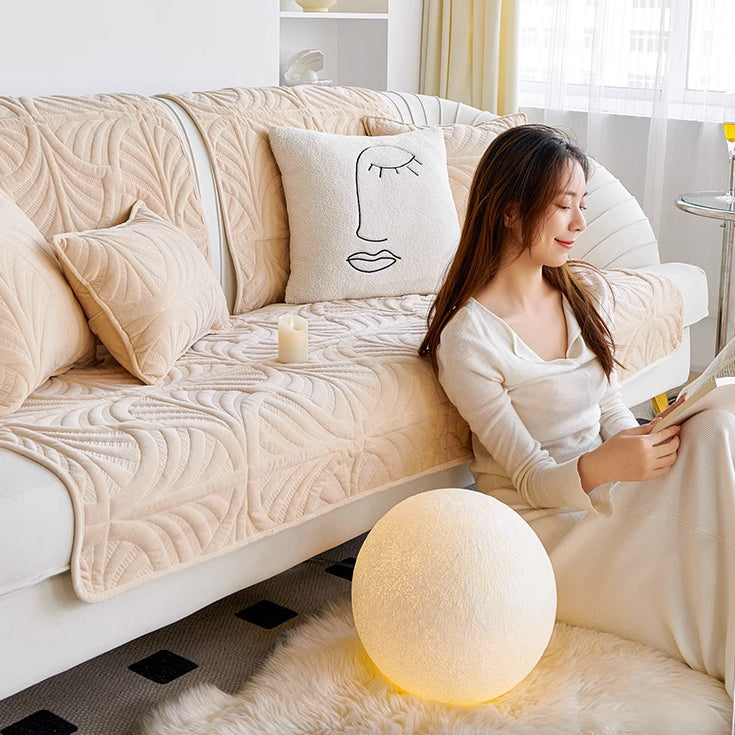 4color embossed leaf cushion