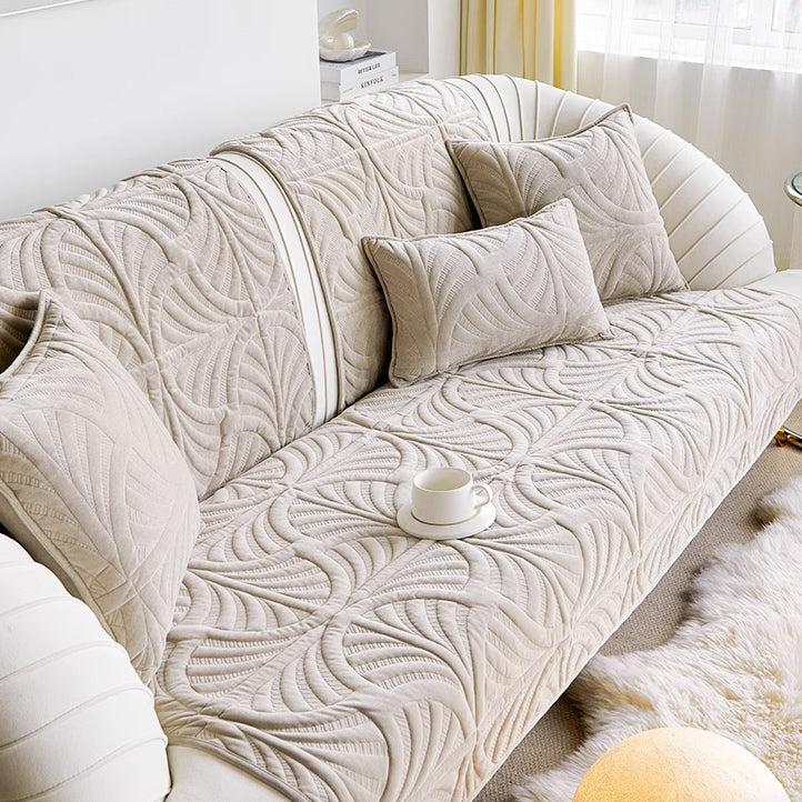 4color embossed leaf cushion