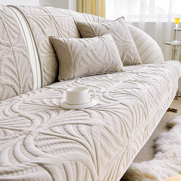 4color embossed leaf cushion