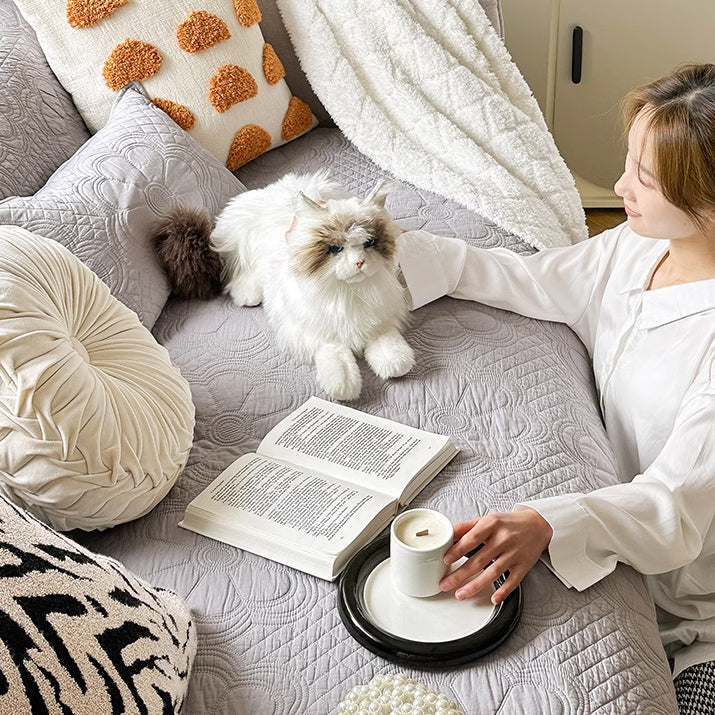 5color embossed flower cushion