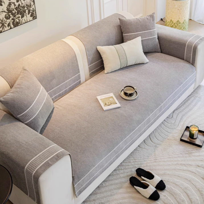 3color simple line sofa cover