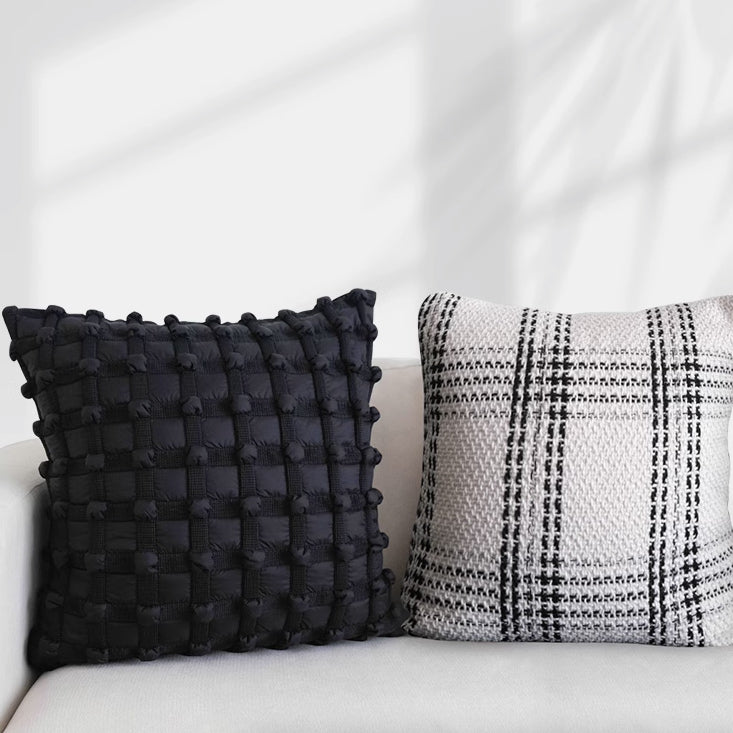 2design monotone check cushion