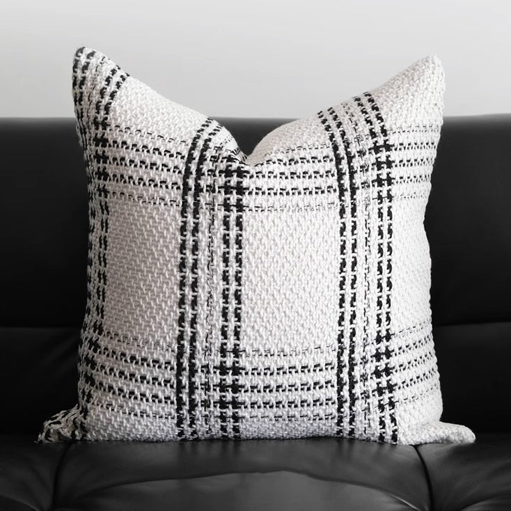 2design monotone check cushion