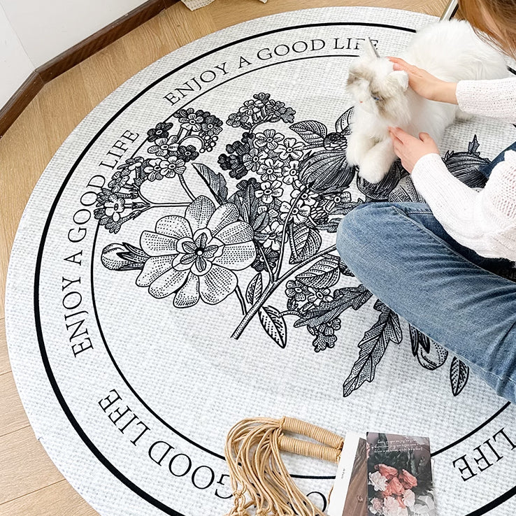 5design cranberry round mat