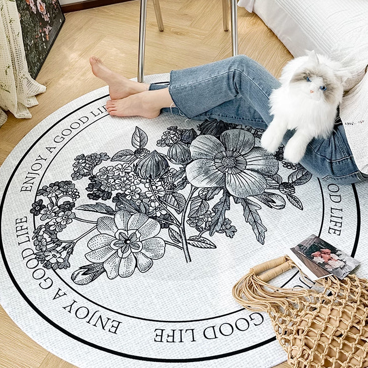 5design cranberry round mat