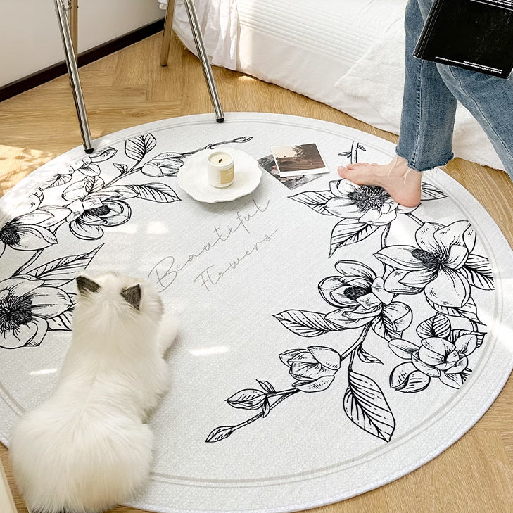 5design cranberry round mat