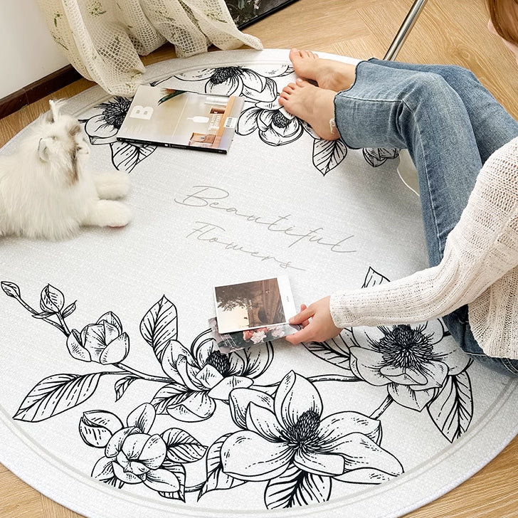 5design cranberry round mat