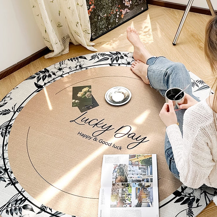 5design cranberry round mat