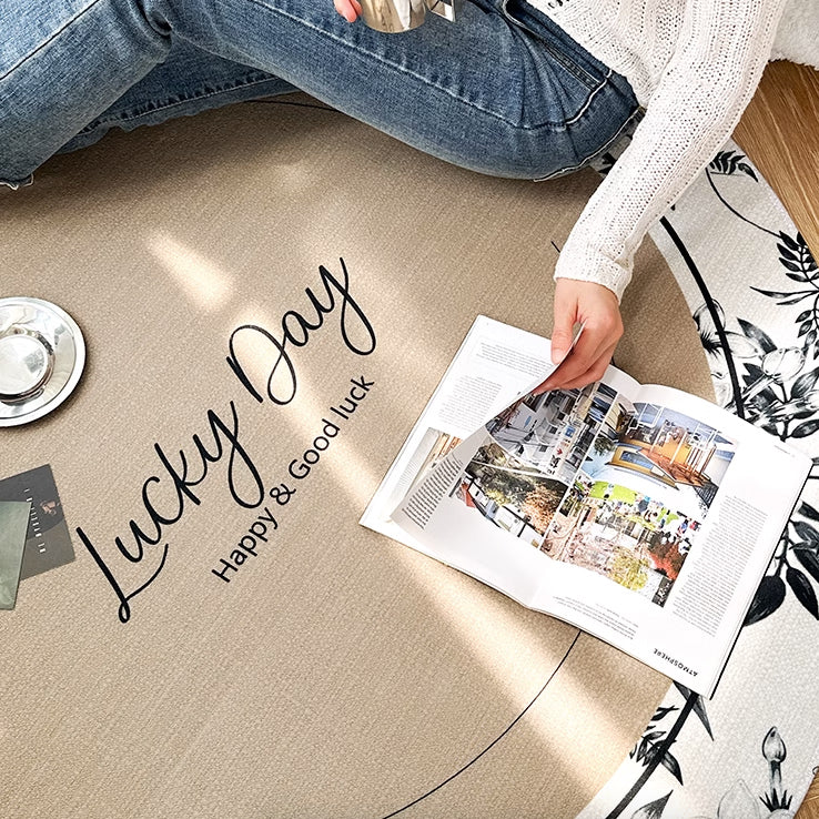 5design cranberry round mat